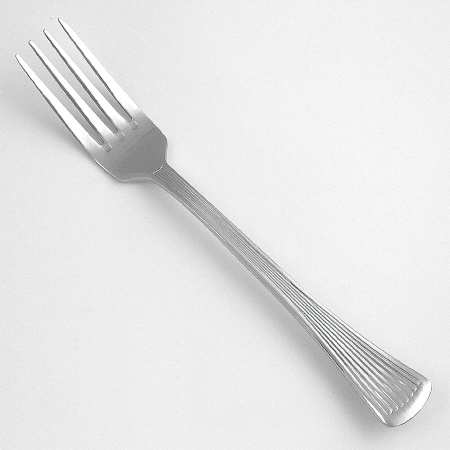 Dinner Fork: Bosa Nova, 18/0, Stainless Steel, 7 3/4 in Overall Lg, Silver