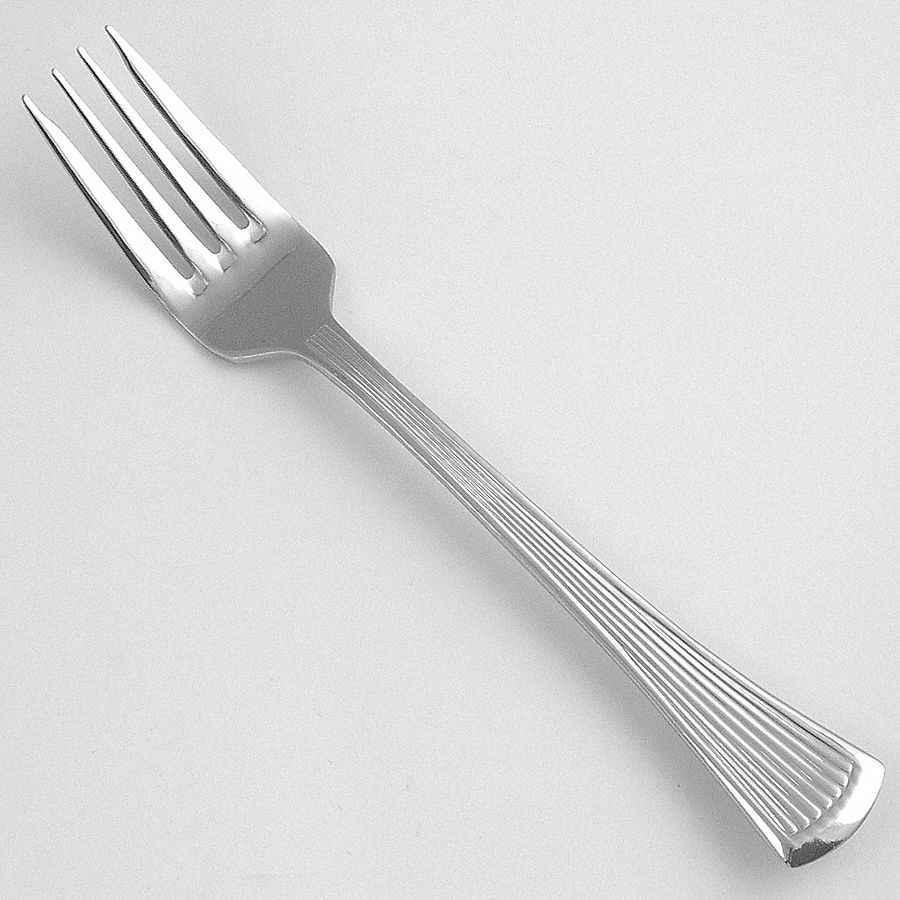 Salad Fork: Bosa Nova, 18/0, Stainless Steel, 7 1/8 in Overall Lg, Silver