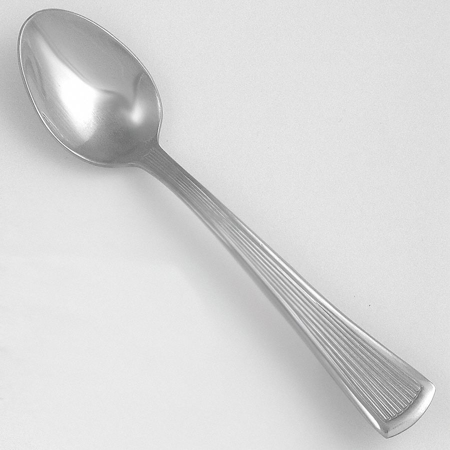 Demitasse Spoon: Bosa Nova, 18/0, Stainless Steel, 4 in Overall Lg, Silver