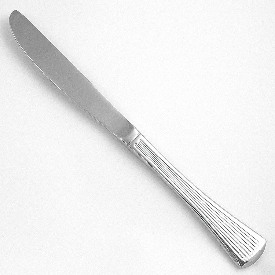 Dinner Knife: Bosa Nova, 18/0, Stainless Steel, 9 3/8 in Overall Lg, Silver