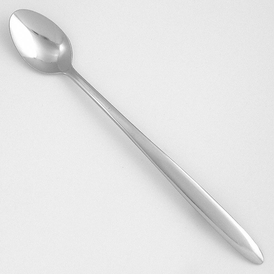 Ice Tea Spoon: Streamline, 18/0, Stainless Steel, 7 3/4 in Overall Lg, Silver