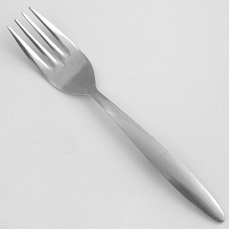 Salad Fork: Streamline, 18/0, Stainless Steel, 6 1/4 in Overall Lg, Silver