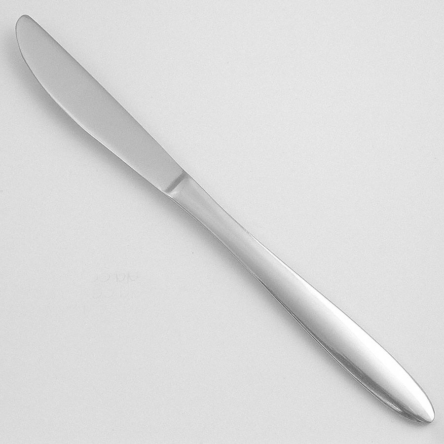 Dinner Knife: Streamline, 18/0, Stainless Steel, 9 in Overall Lg, Silver