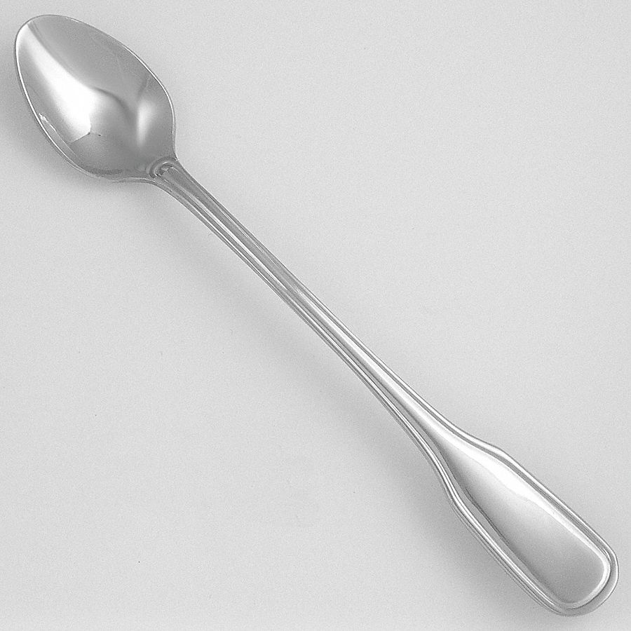 Ice Tea Spoon: Saville, 18/0, Stainless Steel, 7 5/8 in Overall Lg, Silver
