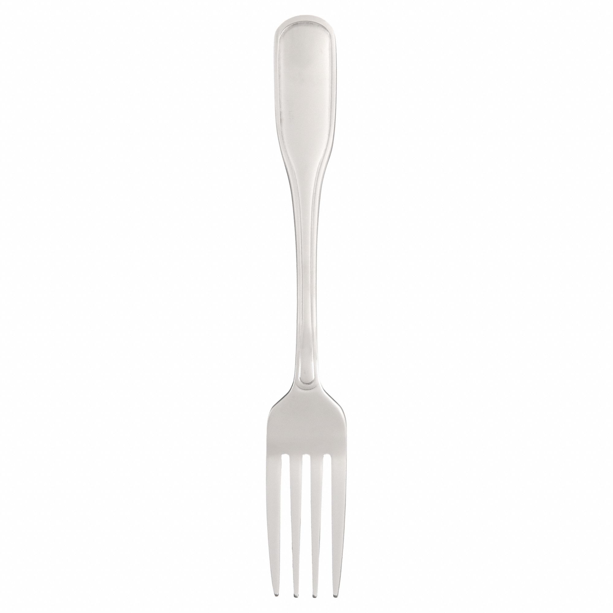 Dinner Fork: Saville, 18/0, Stainless Steel, 7 3/8 in Overall Lg, Silver