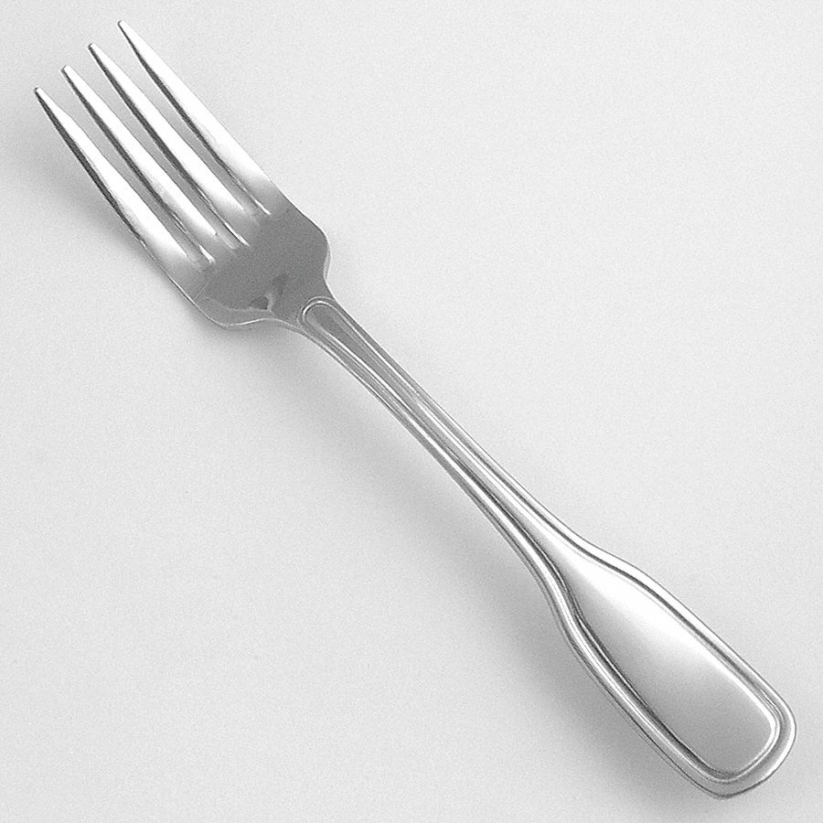 Salad Fork: Saville, 18/0, Stainless Steel, 6 1/2 in Overall Lg, Silver