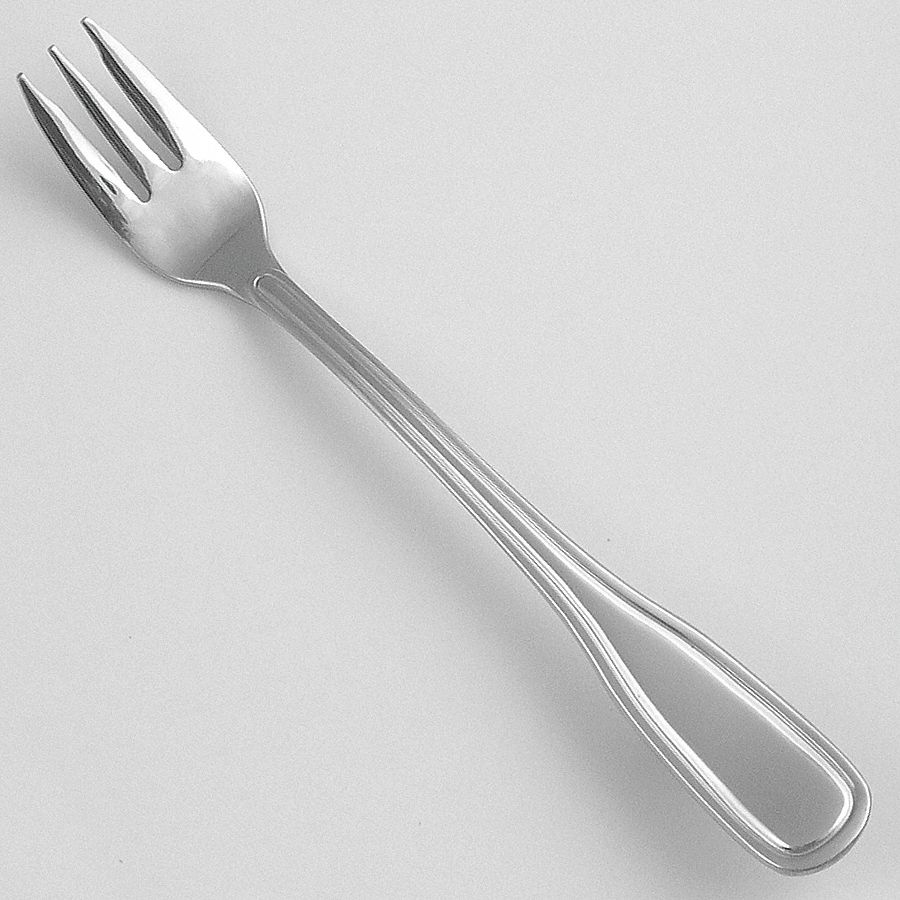 Cocktail Fork: Saville, 18/0, Stainless Steel, 5 1/2 in Overall Lg, Silver
