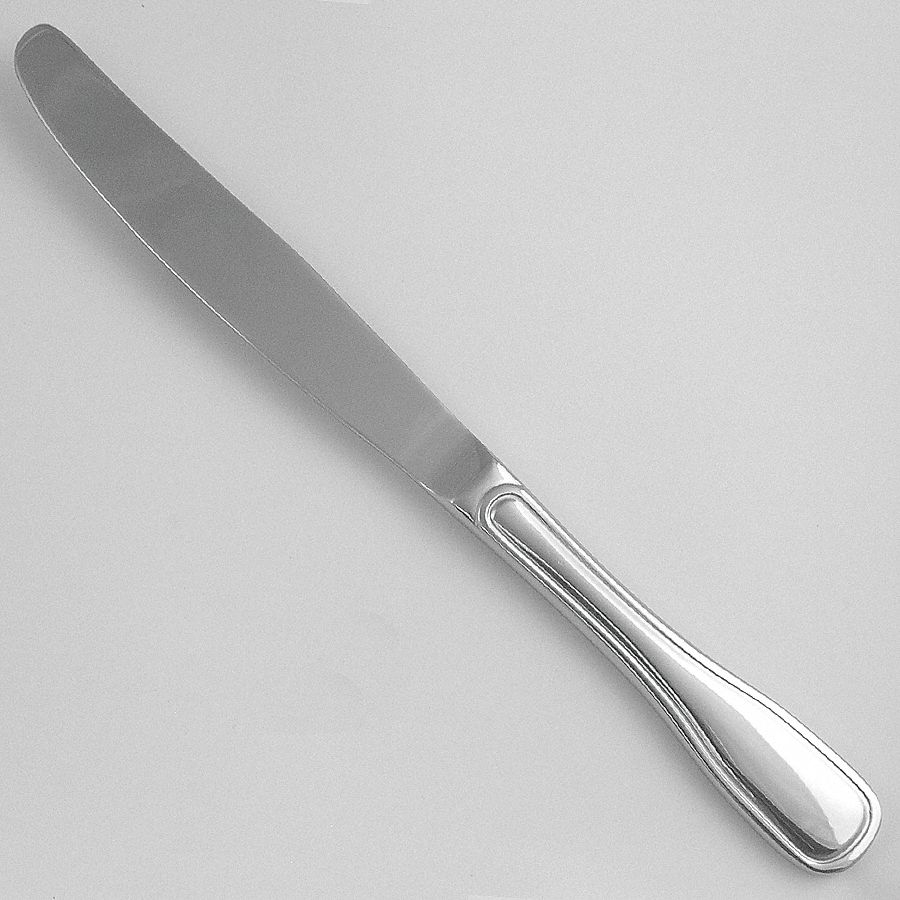 European Dinner Knife: Saville, 18/0, Stainless Steel, 9 5/8 in Overall Lg, Silver