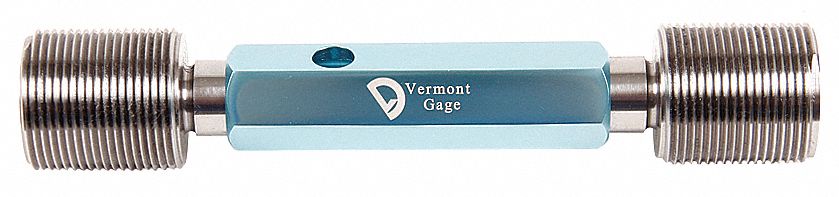 Threaded Plug Gauge Assembly Set: Go/No-Go (Plus/Minus), 1-1/2"-12 Thread Size, UNF