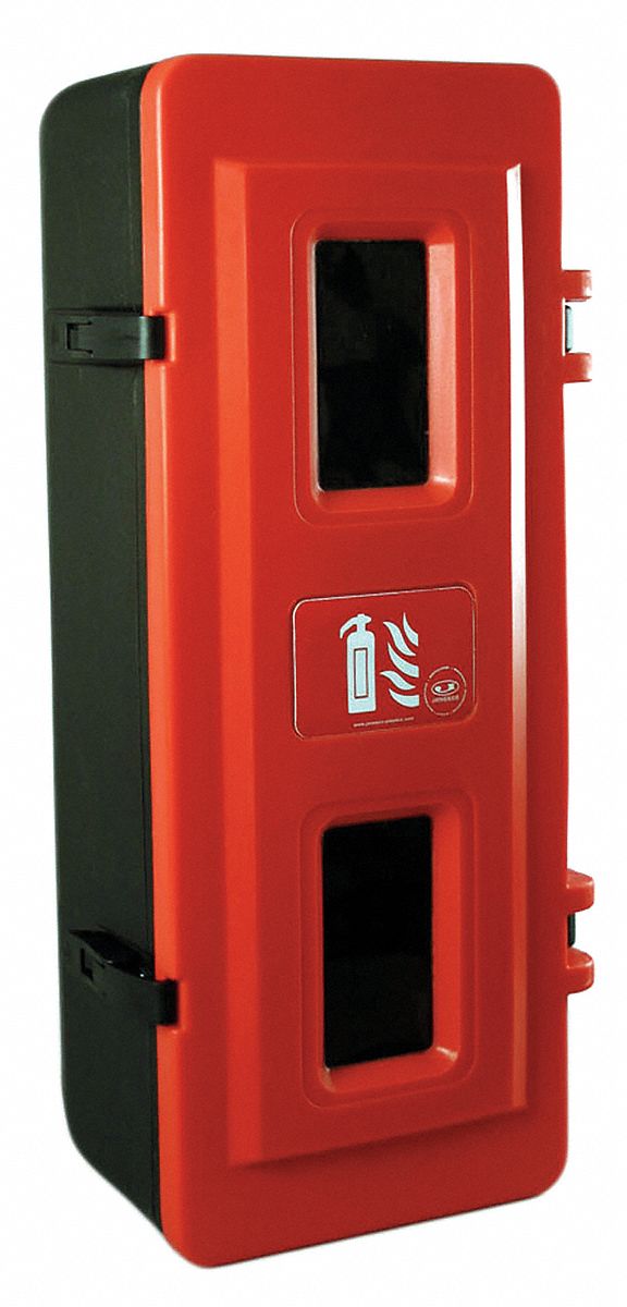 Fire Extinguisher Cabinet,  29 in Height,  11 in Width,  8 1/4 in Depth,  20 lb Capacity,  Plastic