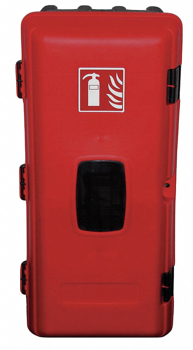 Fire Extinguisher Cabinet: Surface Mount Mounting, 10 lb Capacity, Plastic, Plastic
