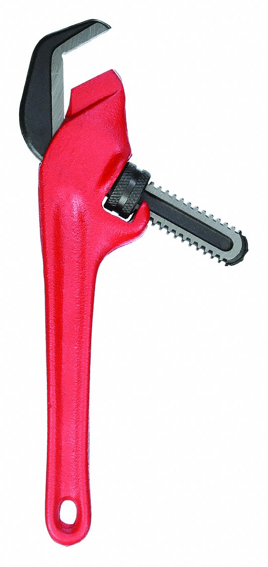 OFFSET HEX PIPE WRENCH,IRON,9-1/2 I