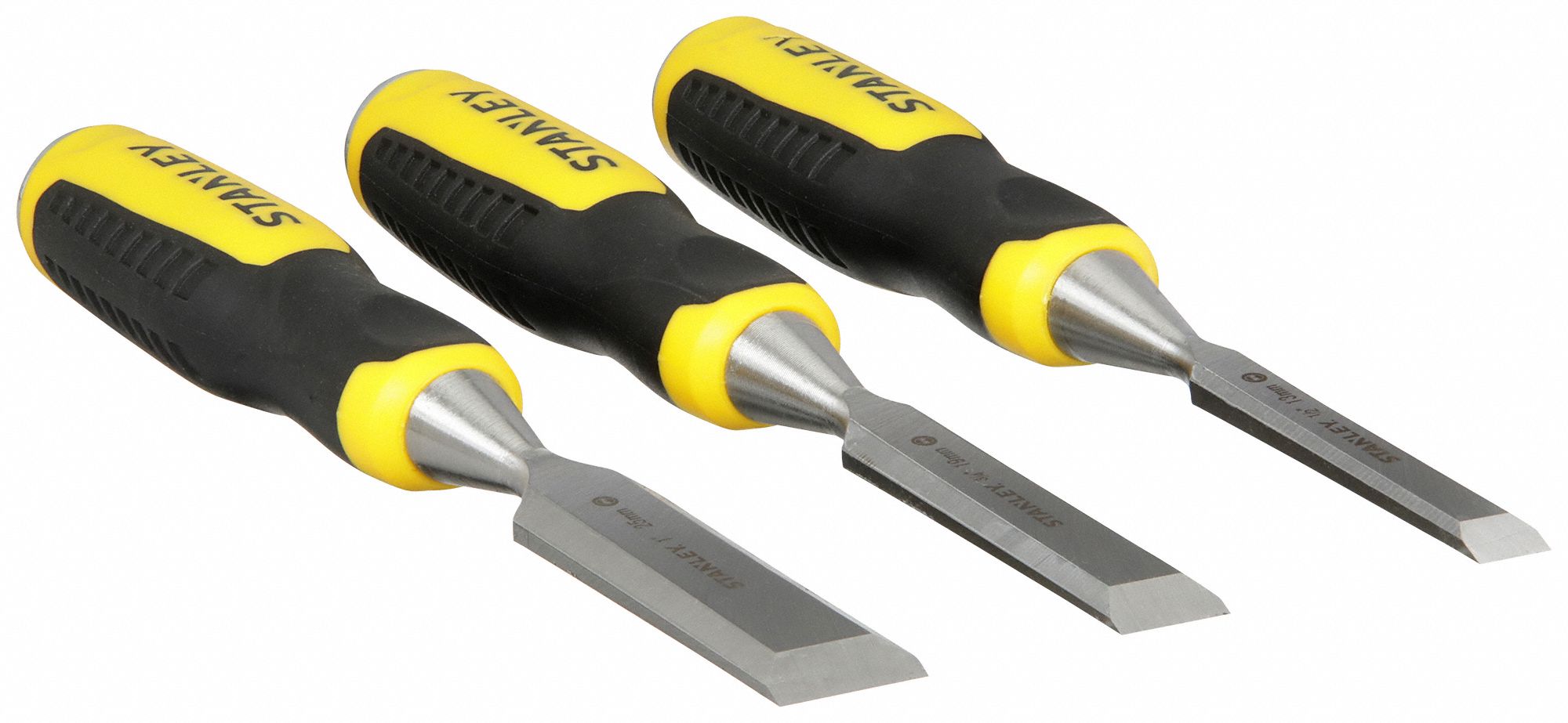 Stanley Wood Chisels- Set Of 3 - 1/2, 3/4, 1 - Sharp