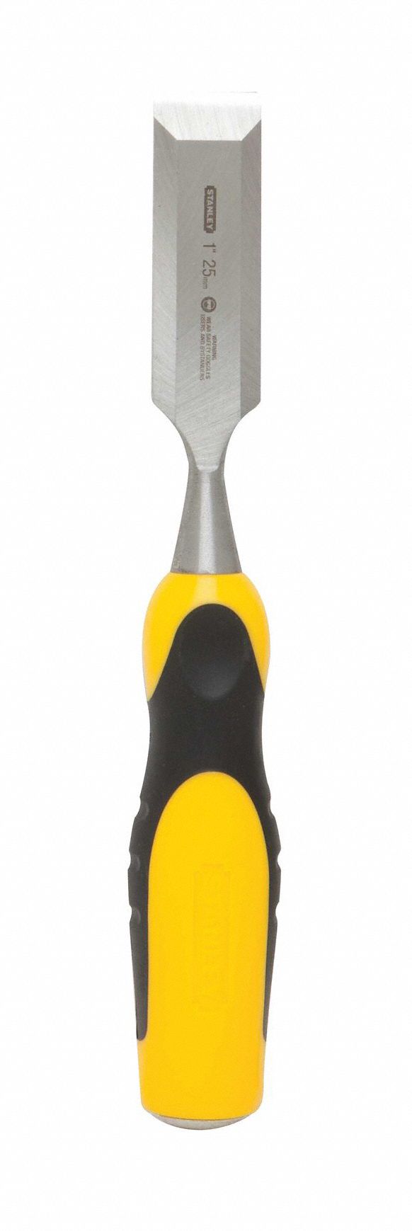 STANLEY Short Blade Chisel Plastic, 9 1/4 in Overall Lg, 1 in Wd