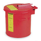 CLEANING, DIP TANK, 3½ GAL, RED, GALVANIZED STEEL, 11¼ IN H, 11⅜ IN OD, POWDER COATED