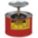 PLUNGER CAN, ½ GAL, RED, GALVANIZED STEEL, BRASS, RYTON, 7⅜ IN H, 7¼ IN OD, POWDER COATED