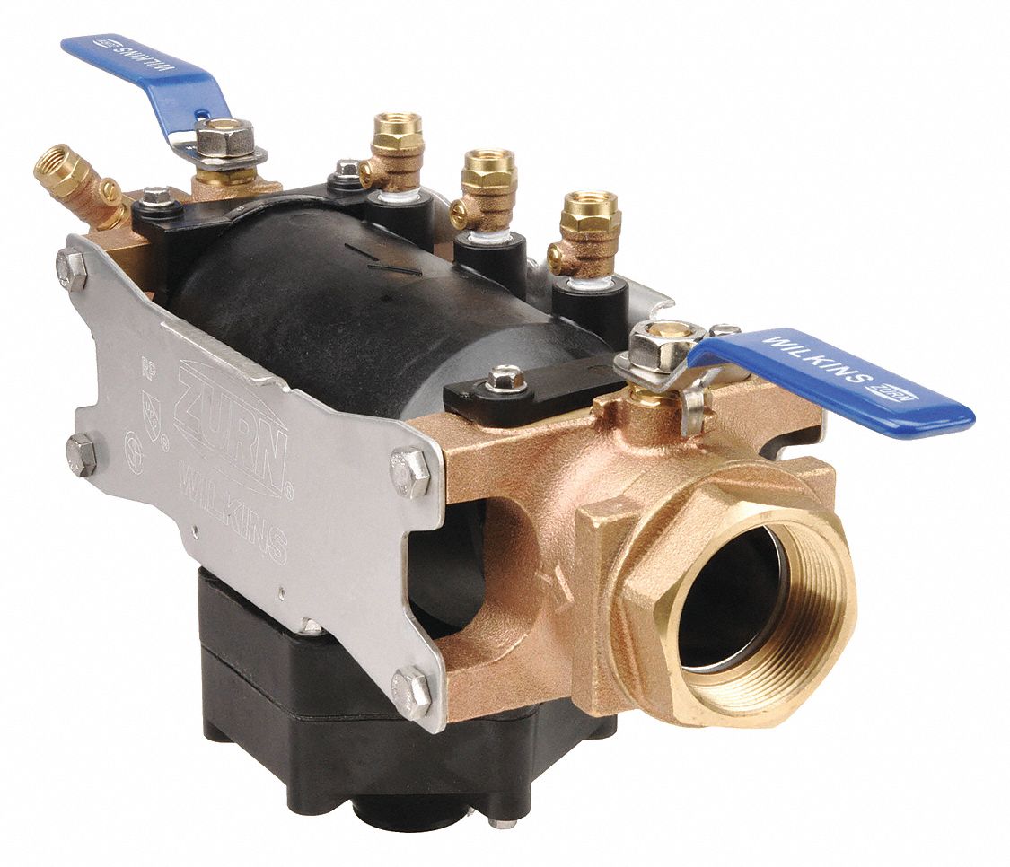 REDUCED PRESSURE ZONE BACKFLOW PREVENTER, BRONZE, 2 IN