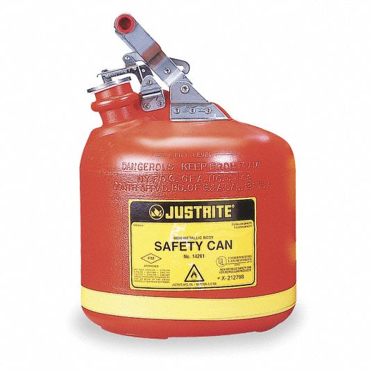 Type I Safety Can,2-1/2 gal.,Red - Grainger