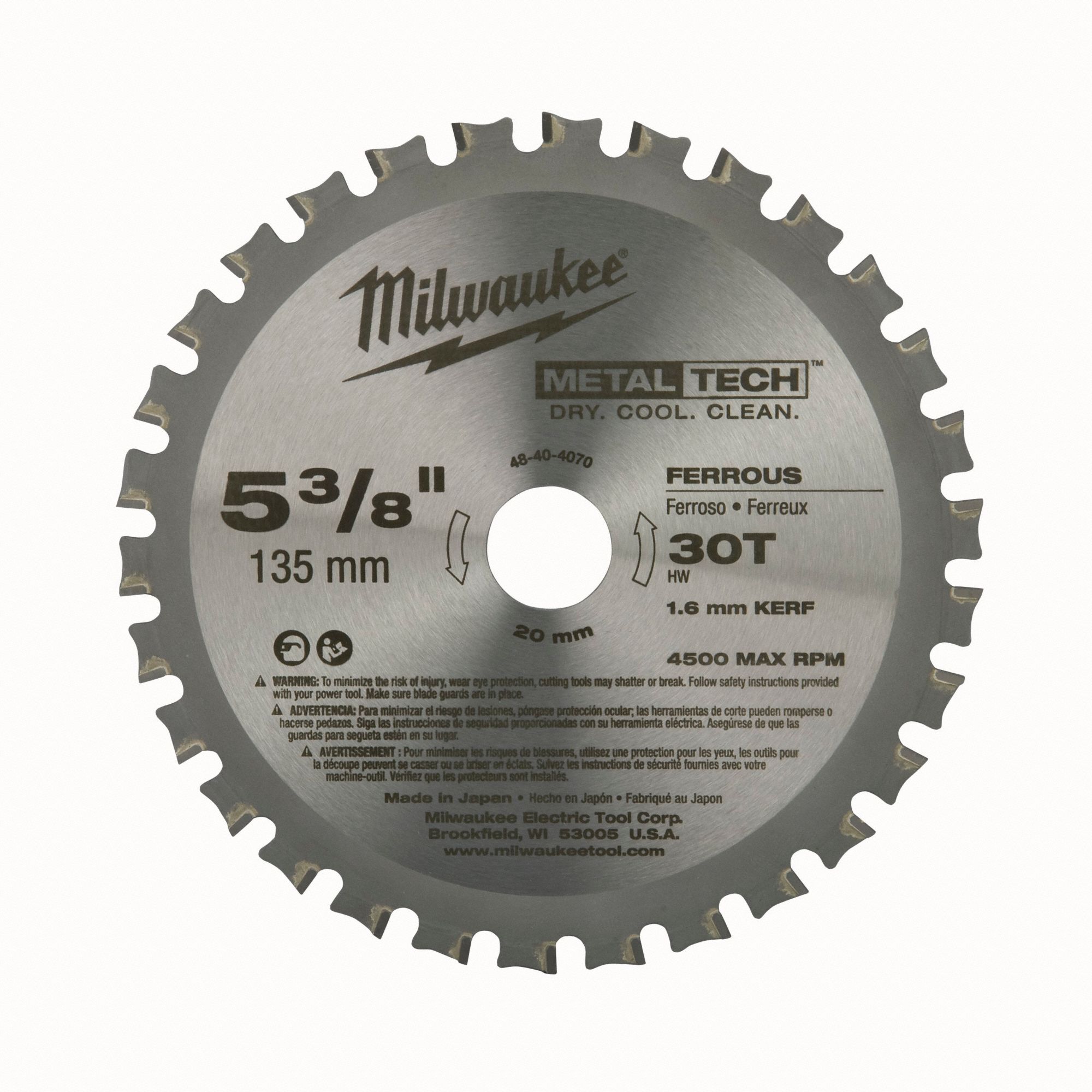 Details about   Milwaukee 48-40-4240 7-1/4'' 70T METAL CSB 5/8'' 