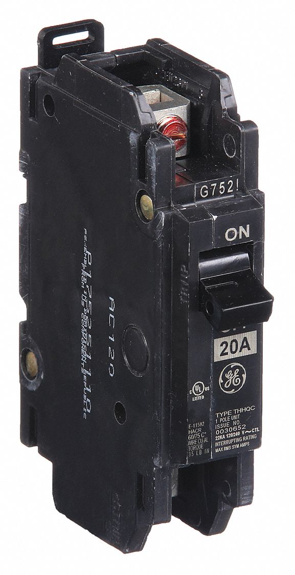 Miniature Circuit Breaker: THHQC, 20 A, 120/240V AC, Single Phase, 22kA at 120/240V AC, Std