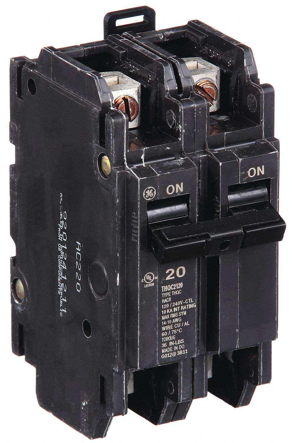 Miniature Circuit Breaker: THQC, 20 A, 120/240V AC, Single Phase, 10kA at 120/240V AC, Std