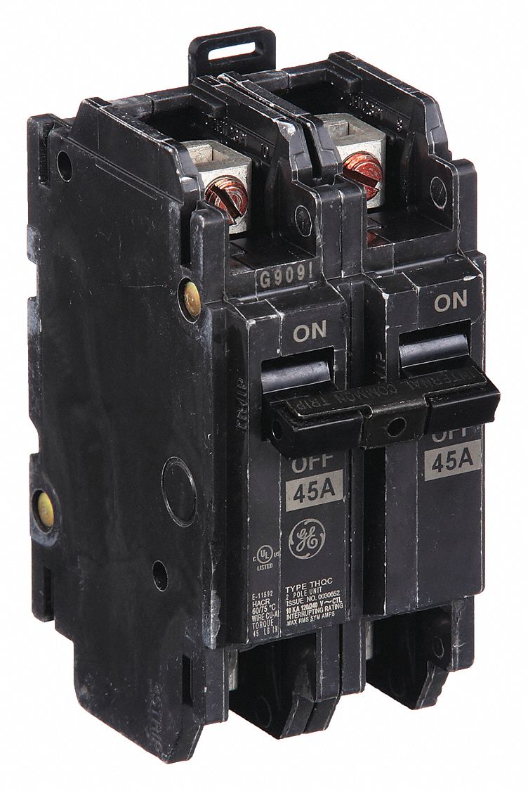 Miniature Circuit Breaker: THQC, 45 A, 120/240V AC, Single Phase, 10kA at 120/240V AC, Std