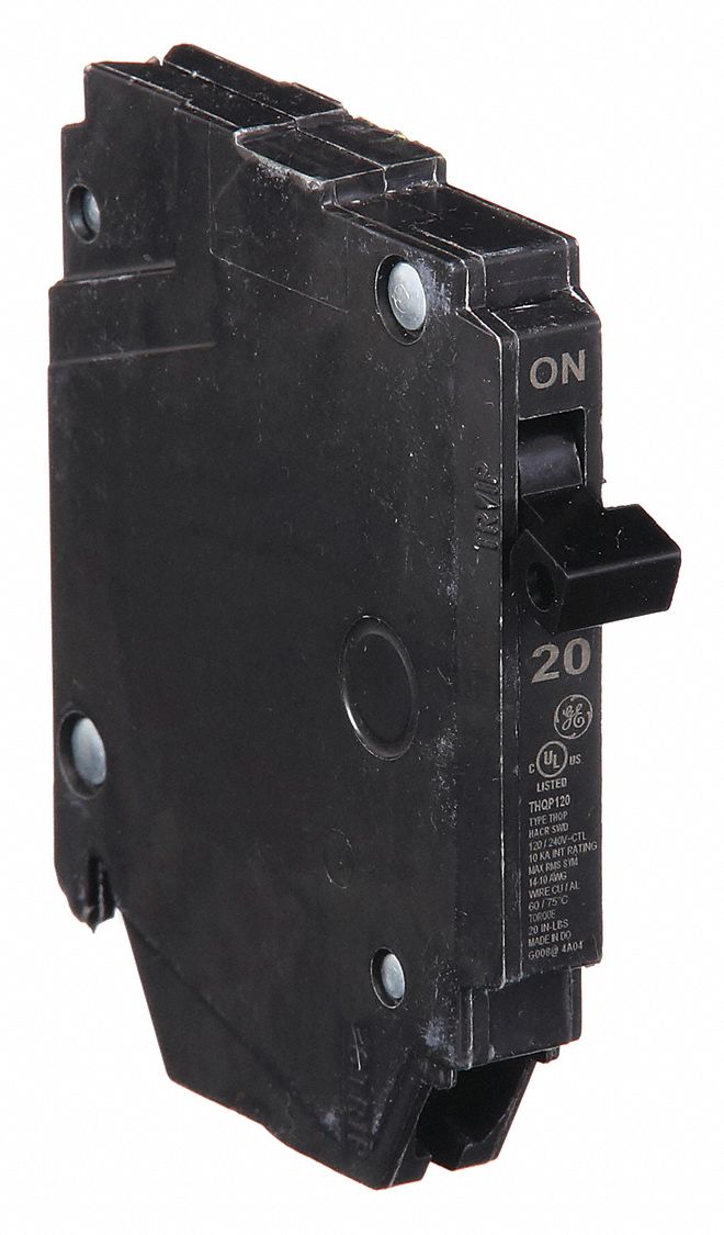 GE, THQP, 20 A, Miniature Circuit Breaker 6AXV3THQP120 Grainger