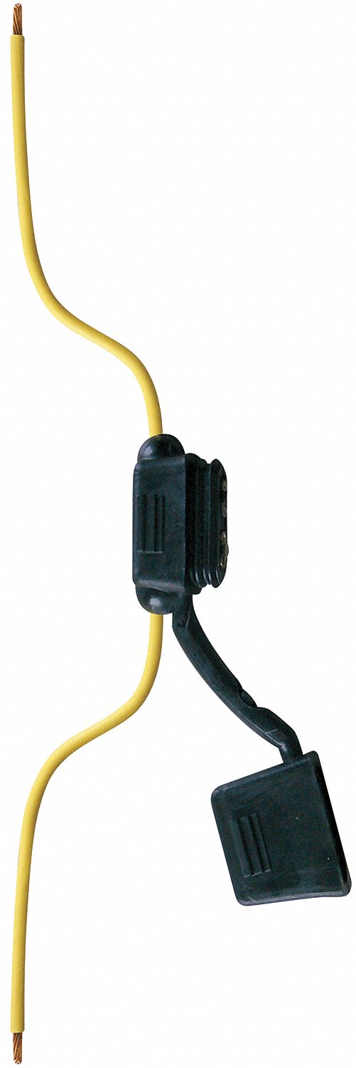 IN-LINE FUSE HOLDER, 1 POLE, 0 TO 20 A, 32V DC, WIRE LEADS, NONINDICATING, COVERED, 257, AF, ATC