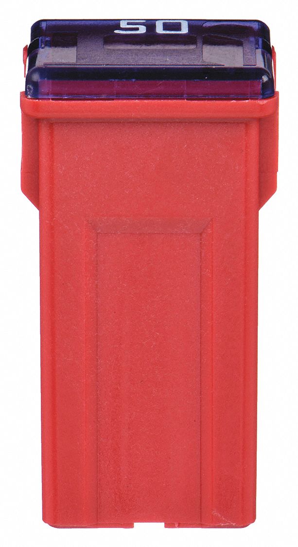 Automotive Fuse: FMX Series, Red, Female, Cartridge, Time-Delay, 50 A, 12 V DC