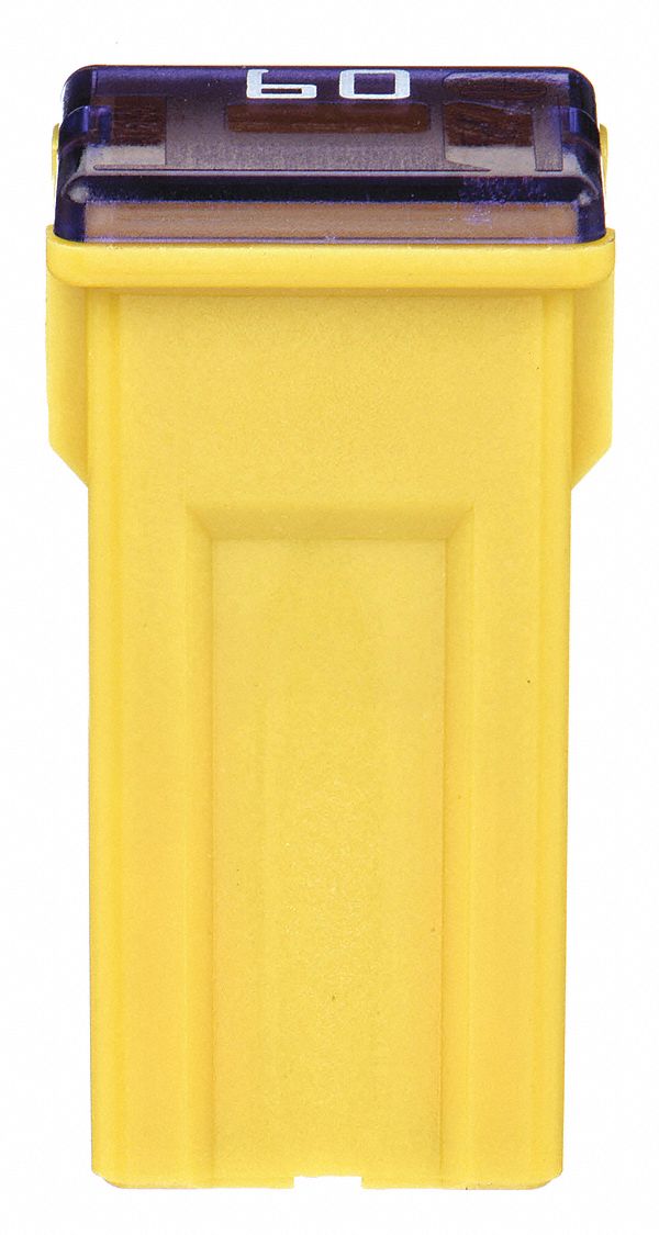Automotive Fuse: FMX Series, Yellow, Female, Cartridge, Time-Delay, 60 A, 12 V DC