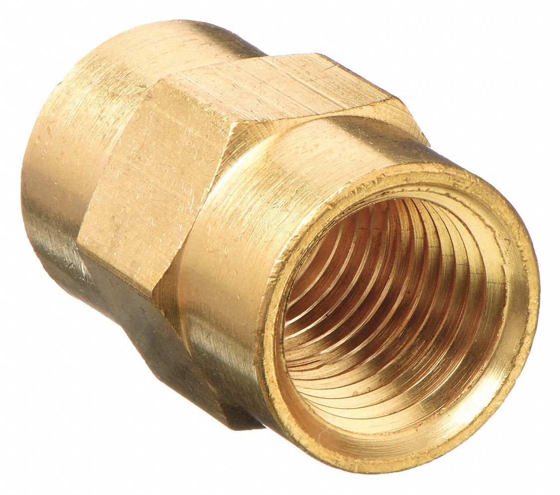 COUPLING: BRASS, ¾ IN X ¾ IN FITTING, FEMALE NPT X FEMALE NPT, CLASS 150, 5 PK