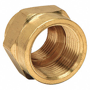 RED BRASS COUPLING,3/8X1/4 IN,PK 10