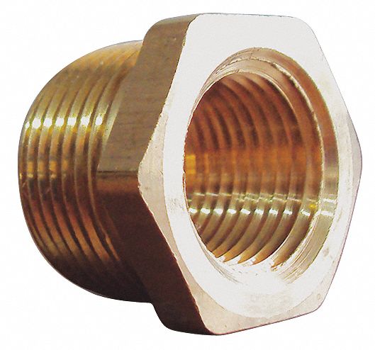 BRASS HEX BUSHING REDUCING NPT THREADS PIPE FITTING 1" MALE X 3/4" FEMALE QTY 5 