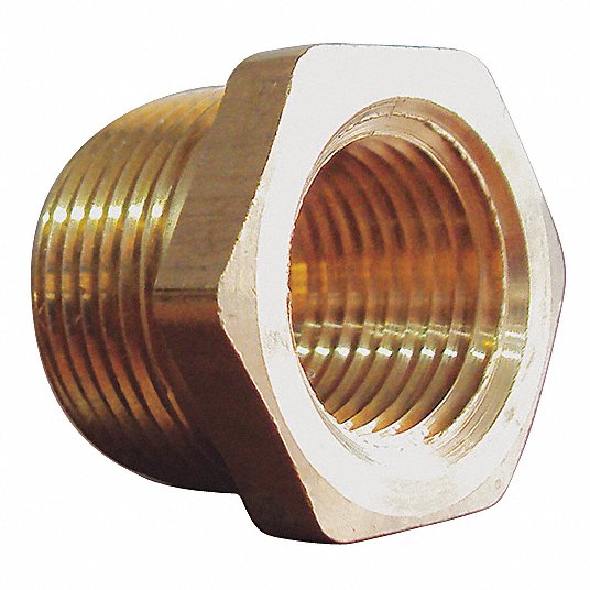 BRASS HEX BUSHING REDUCING NPT THREADS PIPE FITTING 1" MALE X 3/4" FEMALE QTY 5 