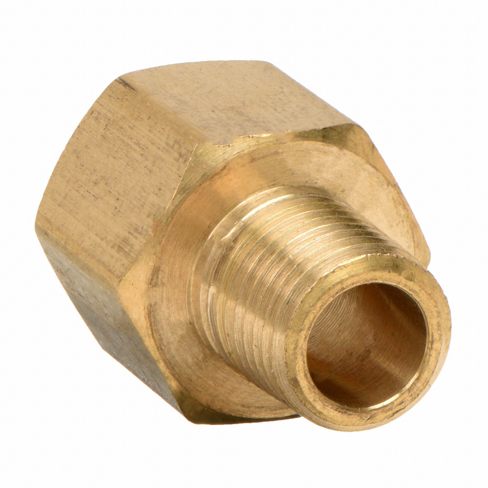 GRAINGER APPROVED Brass Reducing Adapter, FNPT x MNPT, 3/8 in x 1/4 in ...