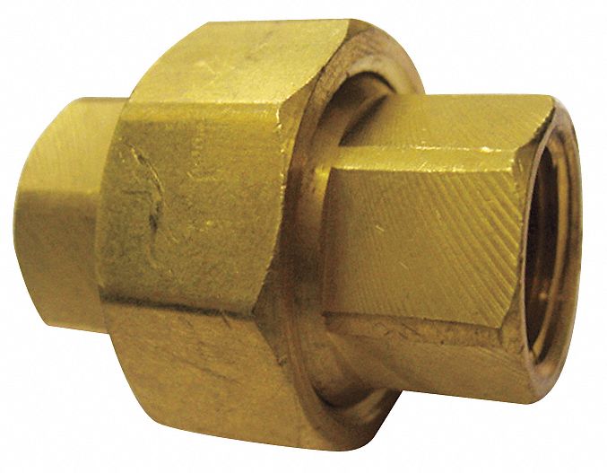 Brass, 1/8 in x 1/8 in Fitting Pipe Size, Adapter - 6AYX2