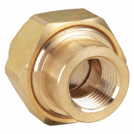 Brass, 1/4 in x 1/4 in Fitting Pipe Size, Union - 6AYY3