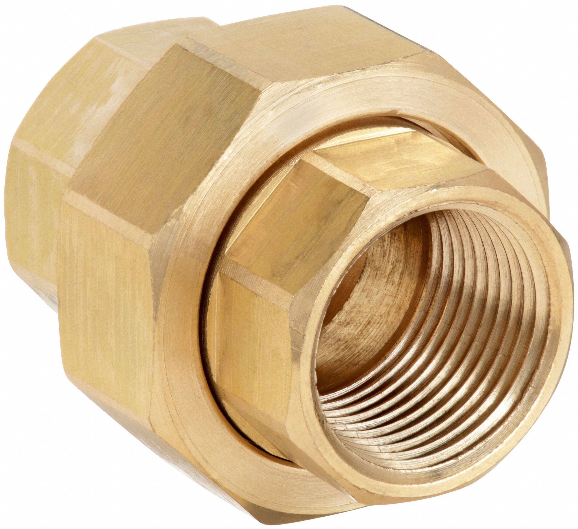 Union: Brass, 3/4 in x 3/4 in Fitting Pipe Size, Female NPT x Female NPT,  Class 150