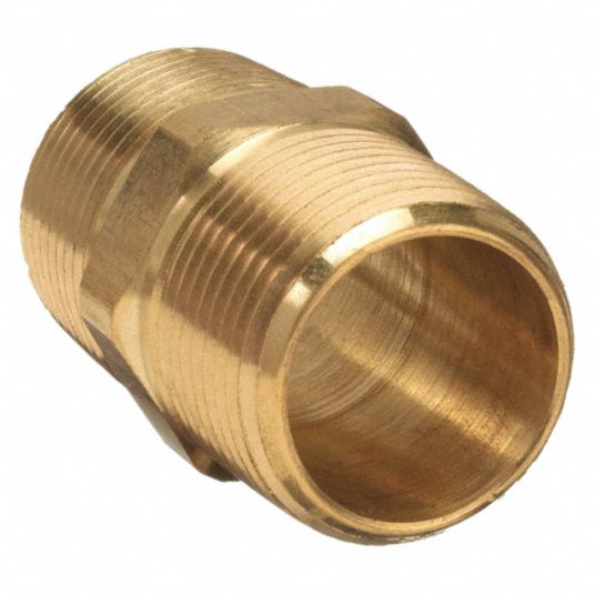 Hex Nipple, Brass