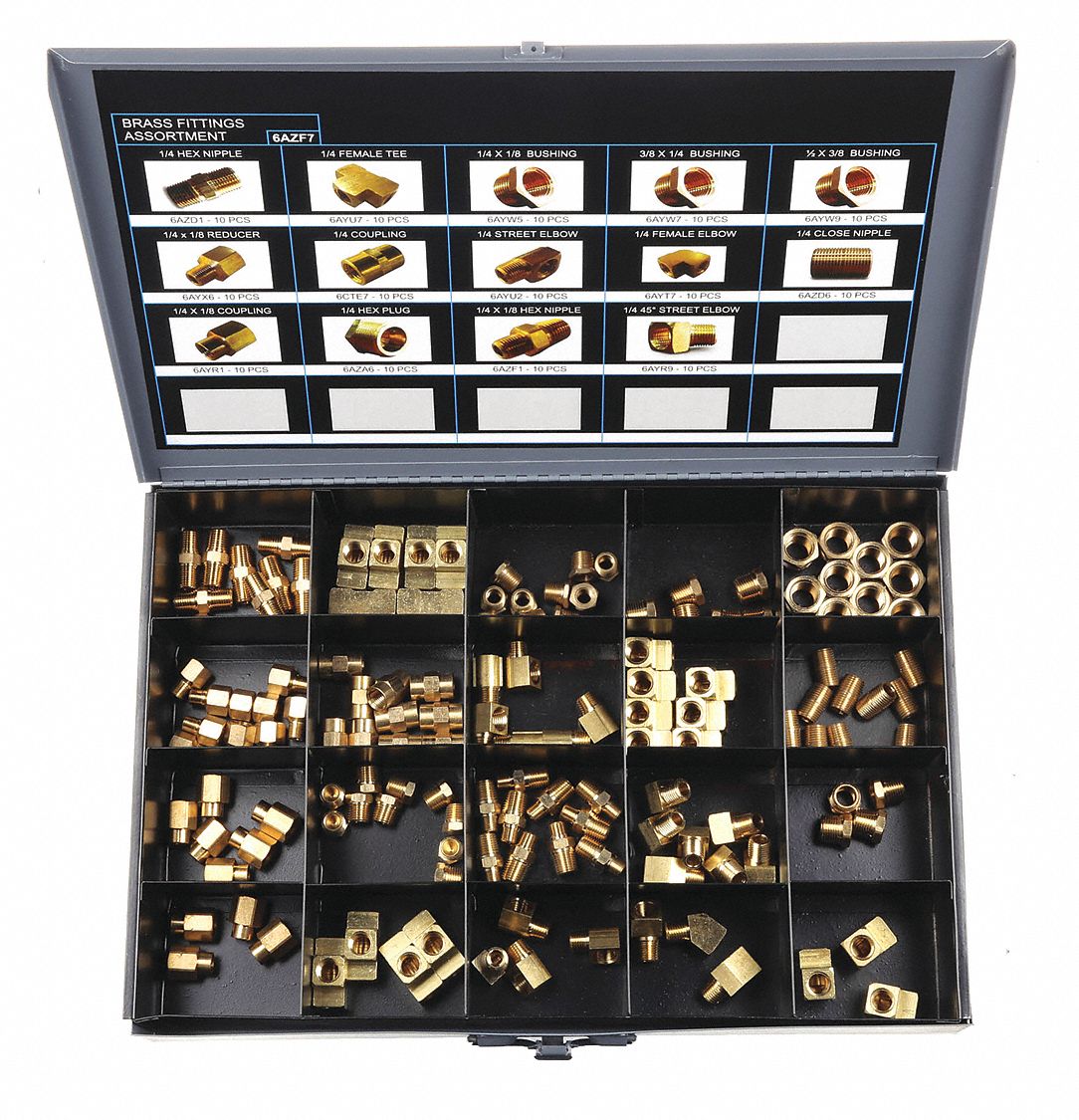 APPROVED VENDOR BRASS FITTING KIT,ASSORTED - Metal Pipe Fitting Kits -  GGM6AZF7