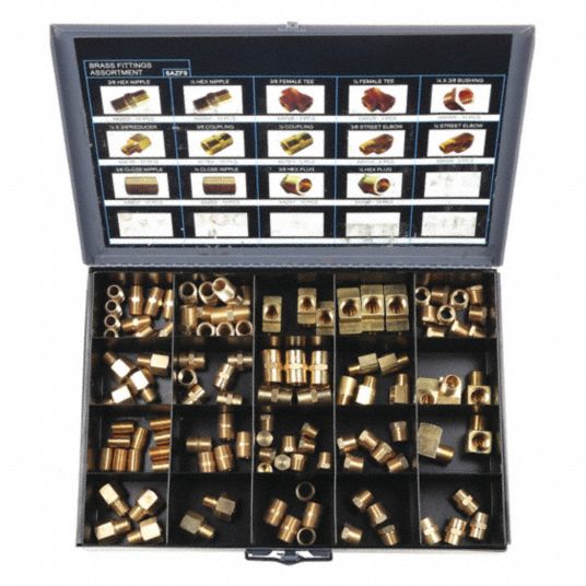 CHAMPION BRASS FUEL / TUBE FITTINGS ASSORTMENT KIT (59 Pieces) 