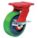 STANDARD PLATE CASTER, 8 IN WHEEL DIA, 1500 LB, 9¾ IN MOUNTING H, POLYURETHANE, FIRM