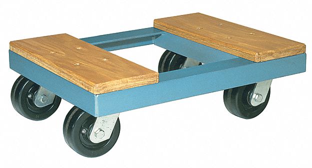 Open-Deck Steel General Purpose Dolly: 3, 000 lb Load Capacity, 24 in x 18 in x 7 1/2 in