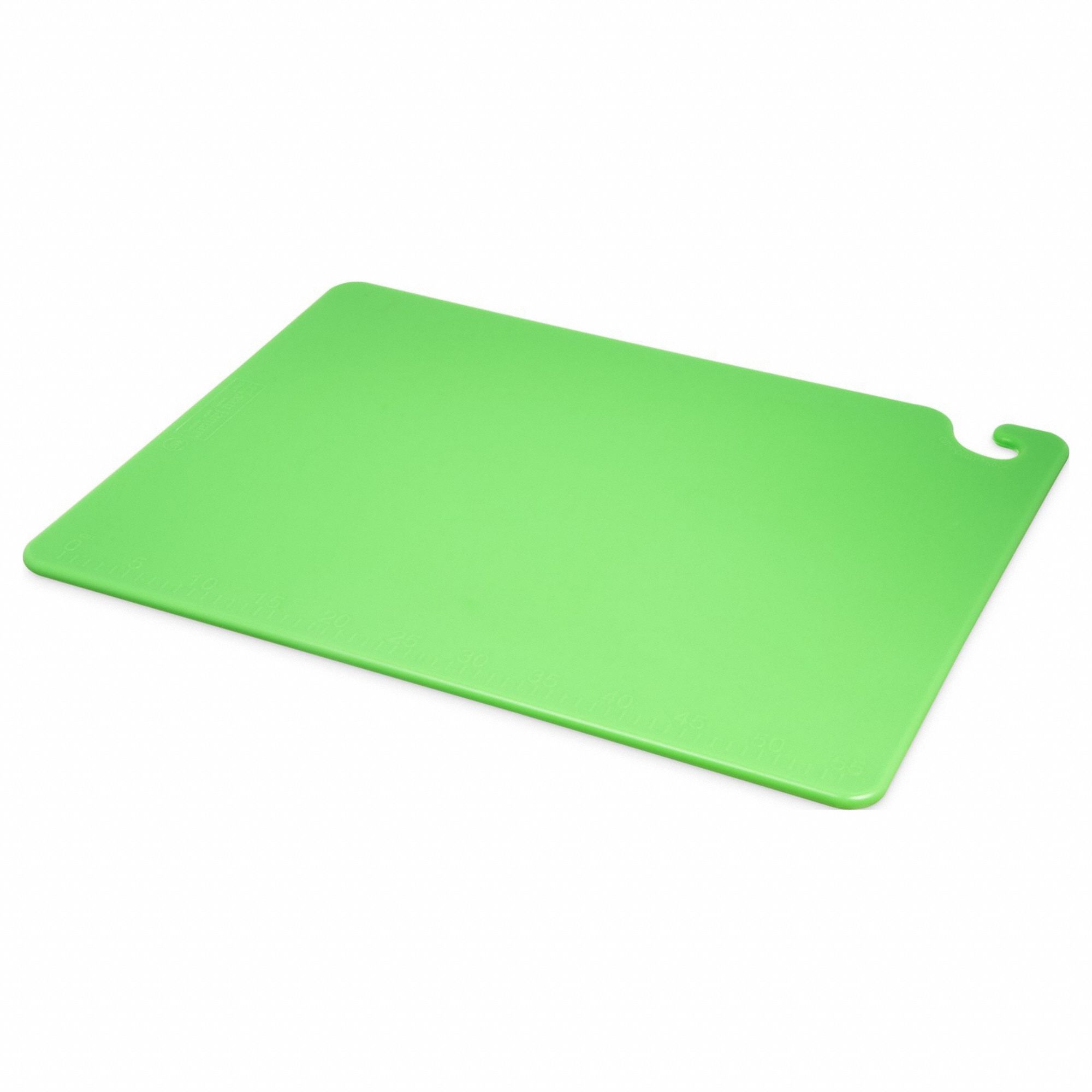 Cutting Board: 24 in Overall Lg, 18 in Overall Wd, Green, Co-Polymer, NSF Certified