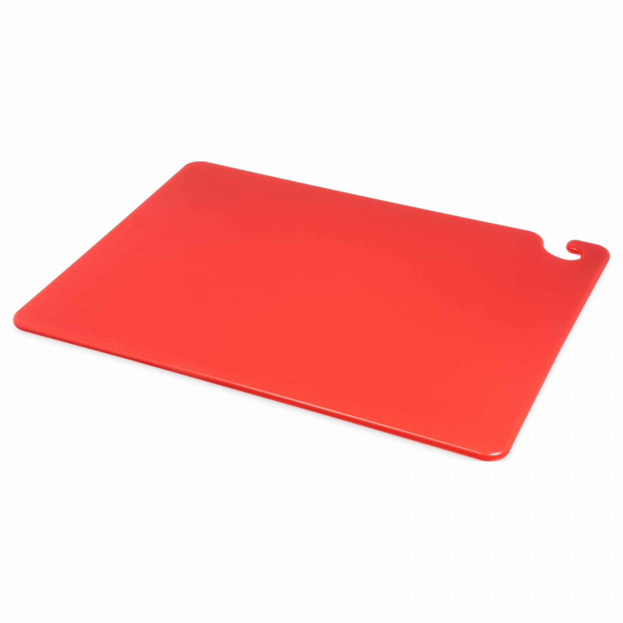 Cutting Board: 24 in Overall Lg, 18 in Overall Wd, Red, Co-Polymer, NSF Certified