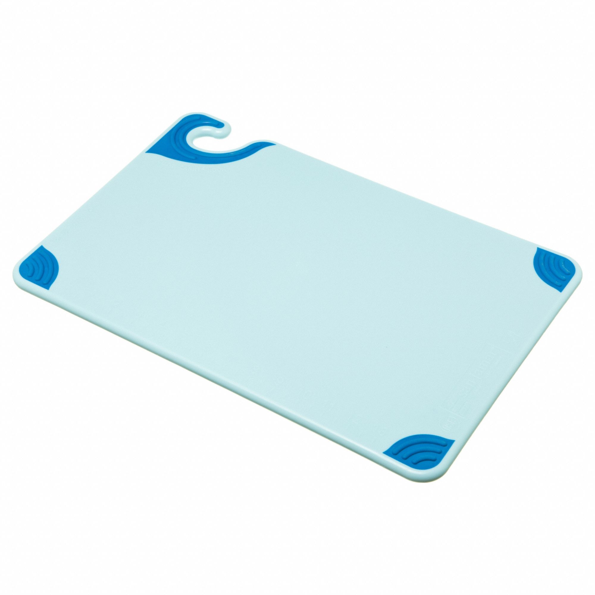 Cutting Board: 18 in Overall Lg, 12 in Overall Wd, Blue, Co-Polymer, NSF Certified