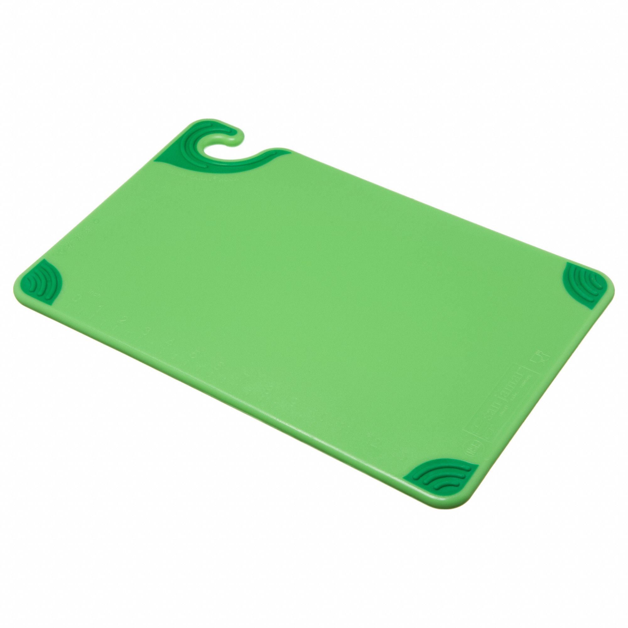 Cutting Board: 18 in Overall Lg, 12 in Overall Wd, Green, Co-Polymer, NSF Certified