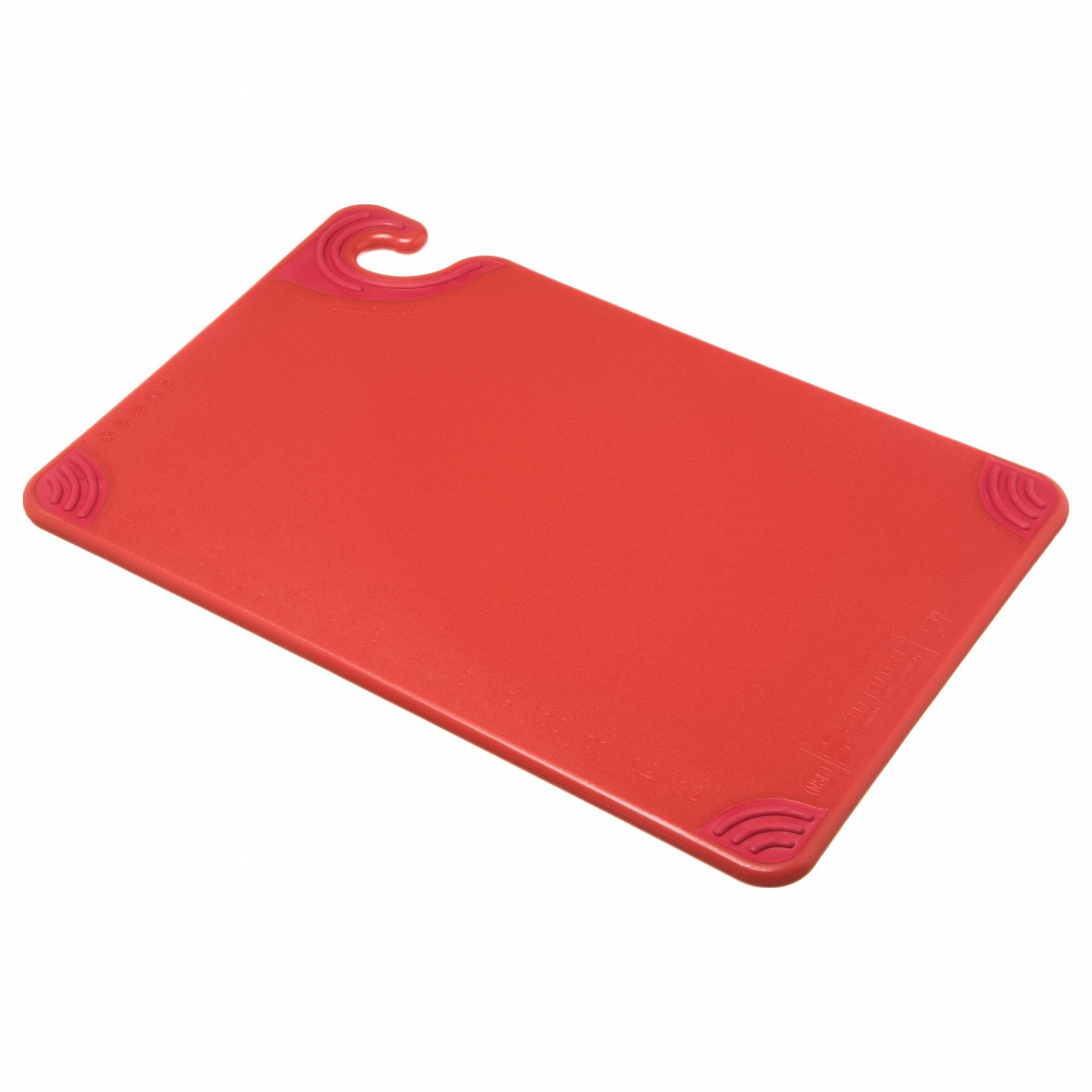 Cutting Board: 18 in Overall Lg, 12 in Overall Wd, Red, Co-Polymer, NSF Certified