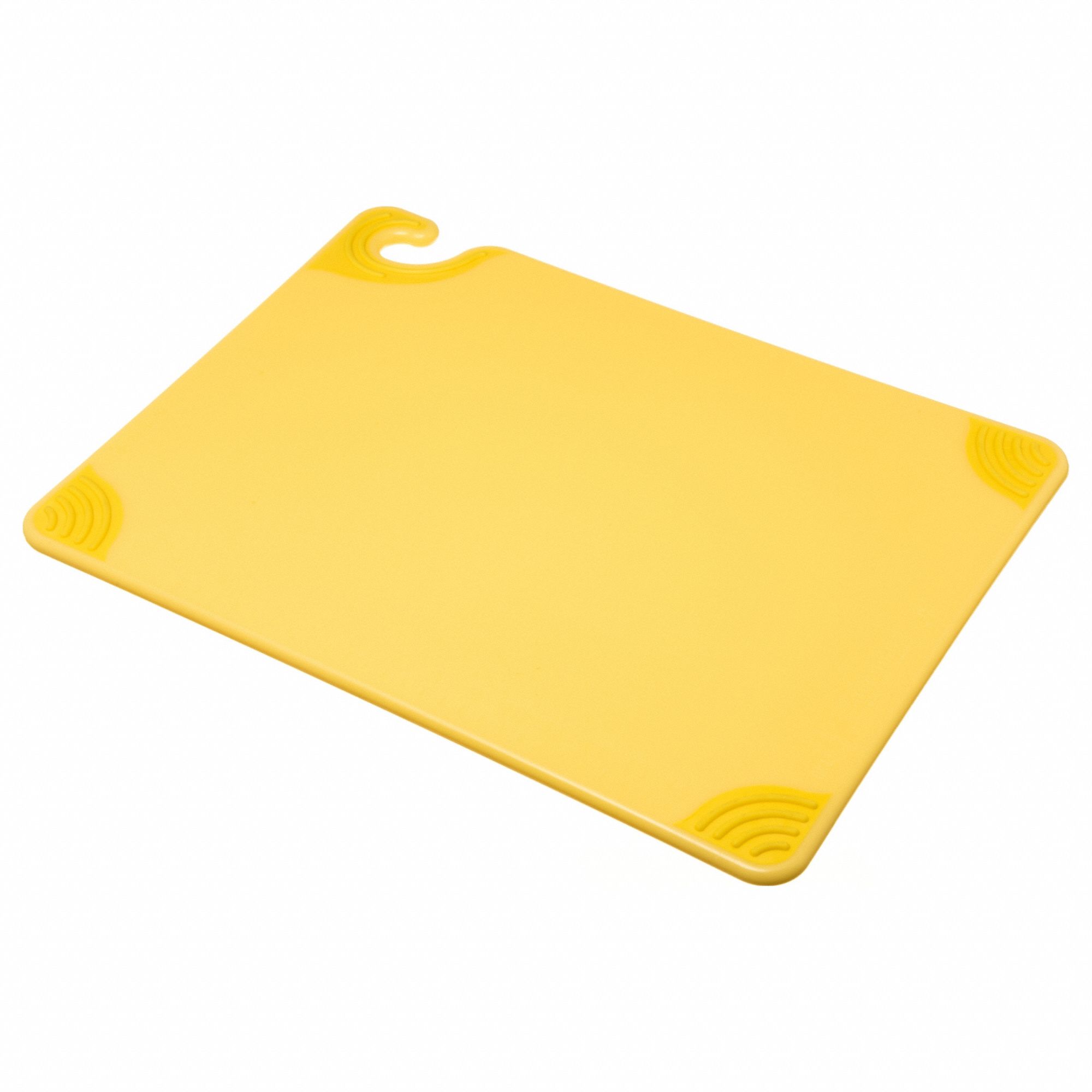 Cutting Board: 20 in Overall Lg, 15 in Overall Wd, Yellow, Co-Polymer, NSF Certified
