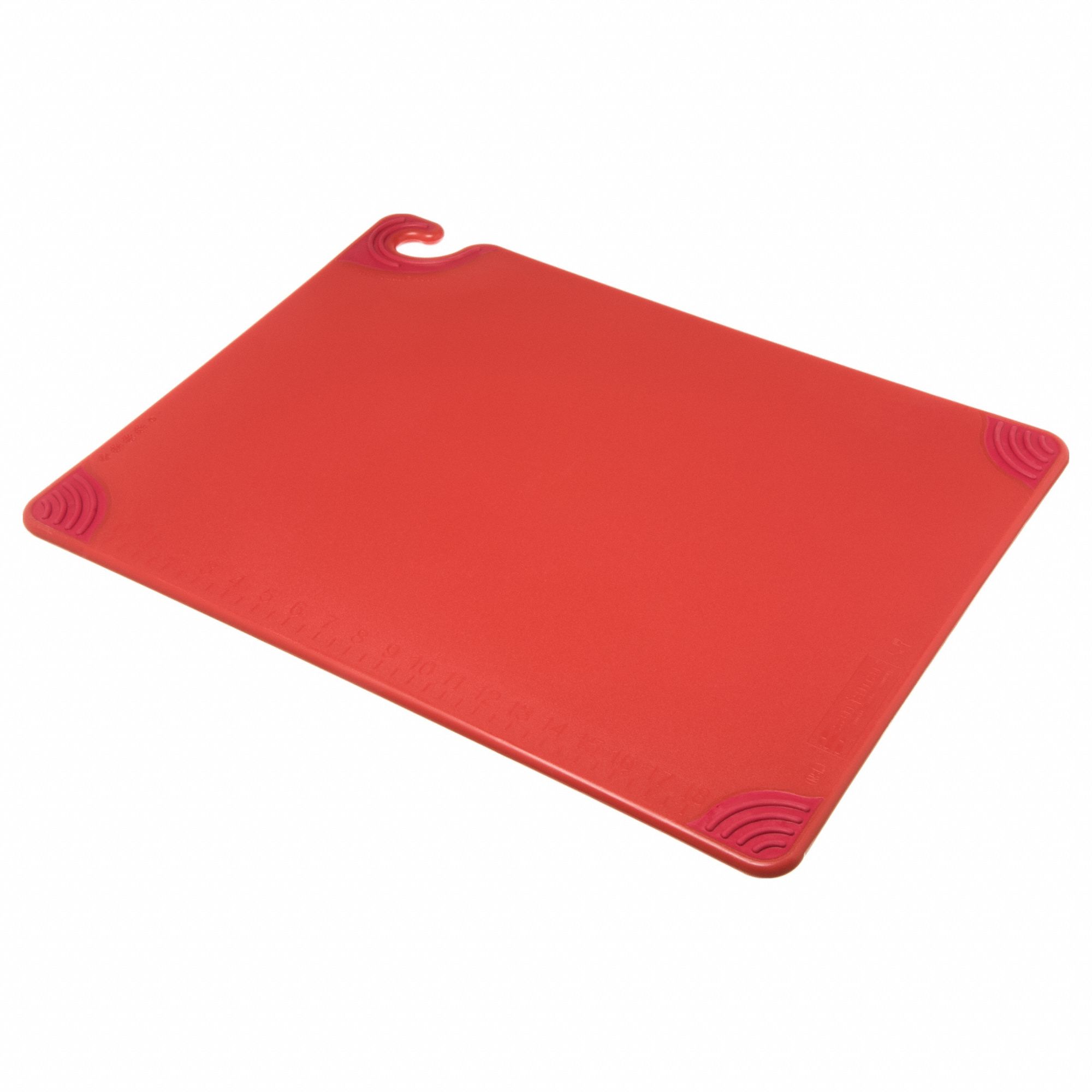Cutting Board: 24 in Overall Lg, 18 in Overall Wd, Red, Co-Polymer, NSF Certified